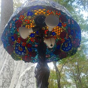 Tiffany inspired stain glass lamp